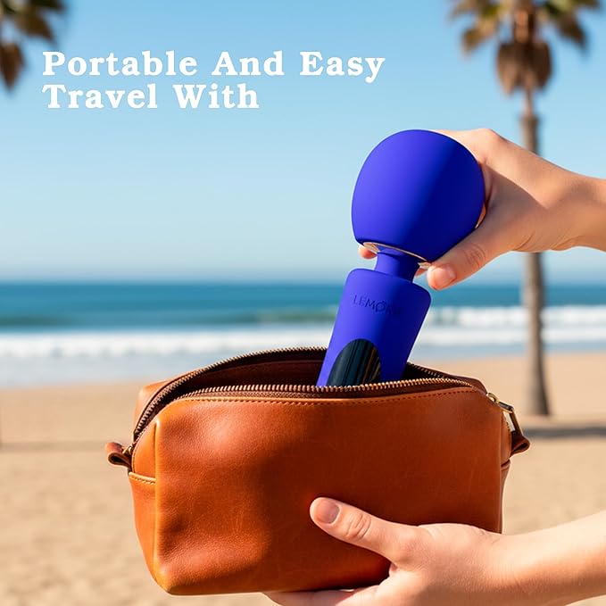 Portable Wand Massager- Rechargeable Handheld Personal Wand Massager for Women - Waterproof Quiet Electric Massager for Back Neck and Muscle Recovery