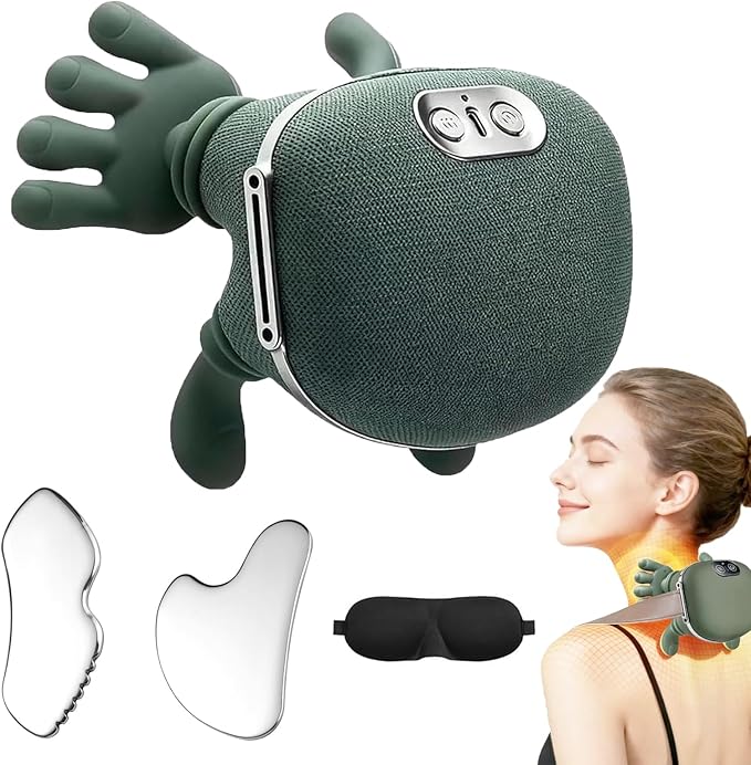 Smart Neck &amp Shoulder Massager with Heat Therapy – 2026 New 4D Wireless Massager Shiatsu Deep Tissue Relief with Heat Neck and Shoulder Massage Real Touch Heat Massager for Relaxation