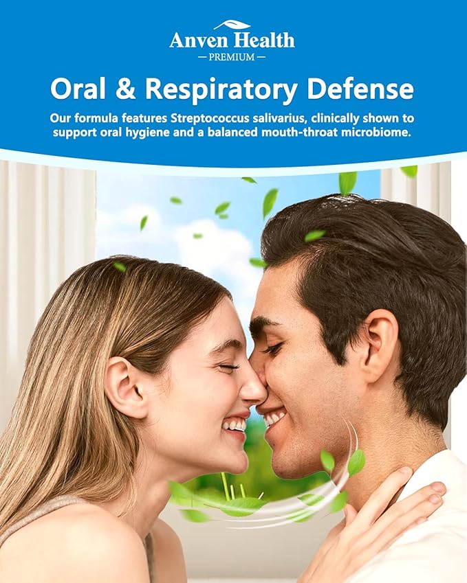 Oral Probiotics Lozenges for Mouth Bad Breath &amp Gum Repair - Mineral Fusion with Zinc + Calcium for Dry Mouth Relief Enamel Shield Mint Flavor with Xylitol - 180 Lozenges Sugar-Free