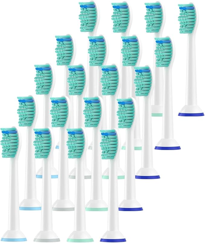 Electric Toothbrush Replacement Heads Soft Bristles Nozzles Tooth BrushCompatible for Care Oral Care(20pcs)