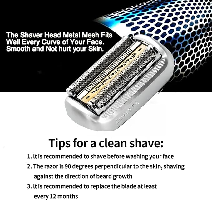 94M Series 9 Replacement Shaver Heads Compatible with Braun Series 9 Electric Razors for Braun S9 Replacement Headfor All Series 9 Electric foil Shaver 9030S 9040s 9050CC 9080CC etc Model