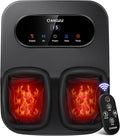KNQZE Foot Massager with Heat and Remote Shiatsu Deep Kneading Feet Massager for Plantar Fasciitis &amp Neuropathy Foot Warmer Gifts for Mom Women Men Dad Fits Up to Men Size 12