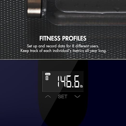 Tenergy Vitalis Body Fat Scale High Precision BMI Scale Wireless Bluetooth Body Scale with Large Display Digital Weight Scale Max Weight 400 LBS Compatible w/iOS/Android