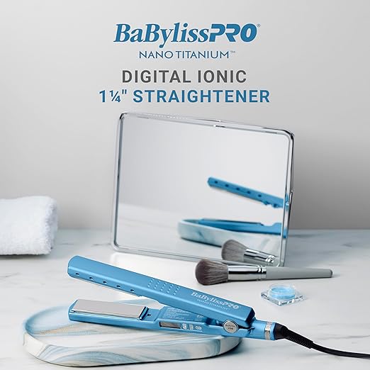 BaBylissPRO 1 1/4 Digital Ionic Flat Iron Hair Straightener Shorter Plates