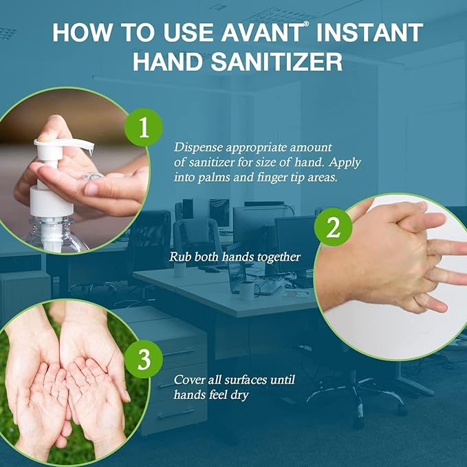 Avant® Original Gel Hand Sanitizer 1000ml pouch case of 8 bulk refill…
