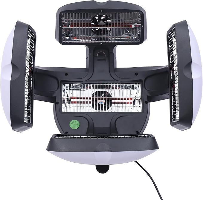 Hairdressing Dryer 1500W Wall Mounted Hair Dryer Salon Infrared Rolling Hood Hair Dryer Multi-Functional Hair Dry Processor with 5 Heated Plates Adjustable for Barbershops