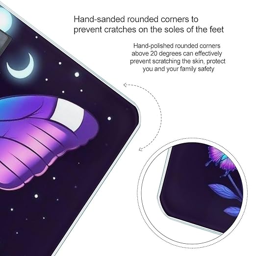 Smart Scale for Body Weight Automatic Switch Digital Bathroom Weighing Scale Magic Moon Moth Mystical Goth Astrology Art