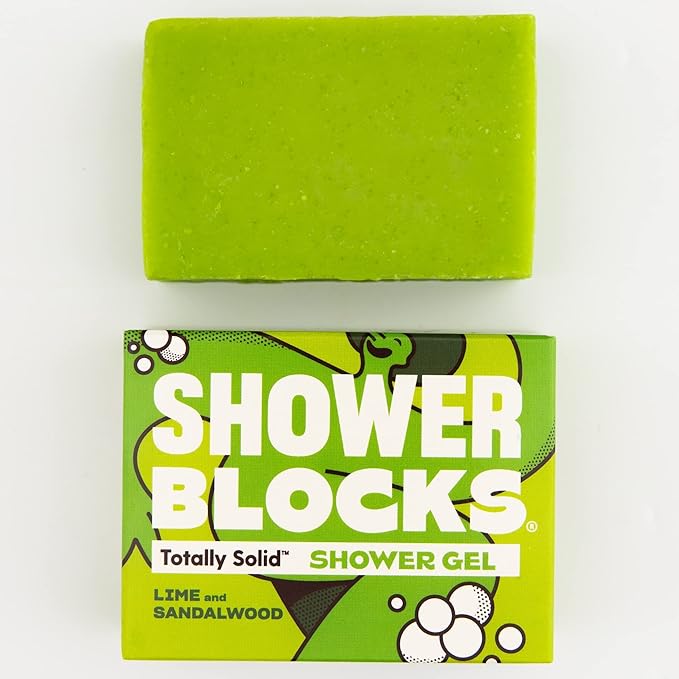 Lime &amp Sandalwood Solid Shower Gel | Plastic Cruelty and Paraben Free | Vegan | Moisturising Body Soap For The Shower