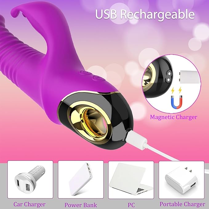 Portable Vibrating Massager -Clitioral Sucker Relaxes Muscles Viboators Toy 10 Modes Couples - for Body and Back Foot Silent Personal for Sports Massage Adult Tools Relaxation (Purple)