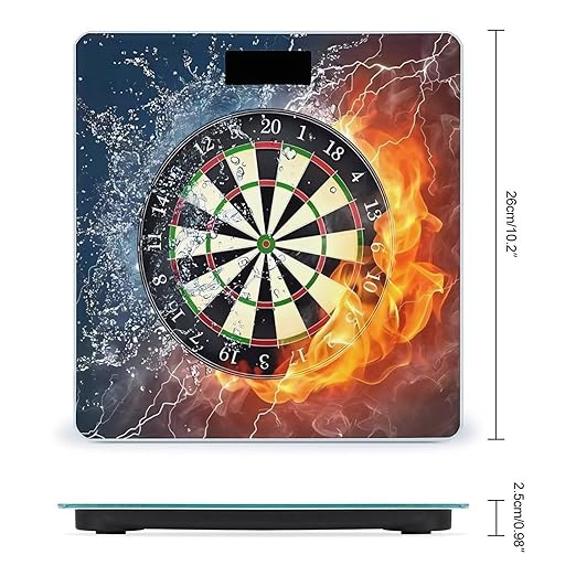 Dart Board Scale for Body Weight Digital Bathroom Scale Precision Smart Weighing Scales with Clear LED Display Accurate High Precision Scales Weighing Machine