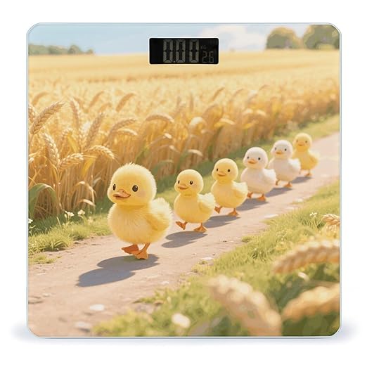 Cute Duck Weight Scale Cute Bathroom Scale for Body Highly Accurate Digital Weighing Machine for People Compact LCD Display Scales with Sturdy Toughened Glass Scales