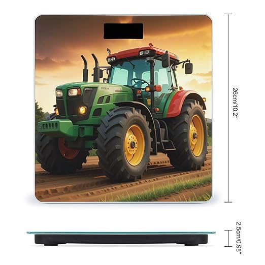 Tractor Theme Smart Scale for Body Weight Accurate Bathroom Scale with LED Display Digital Weight Scales Weighing Machine High Precision Scales for Bath Home