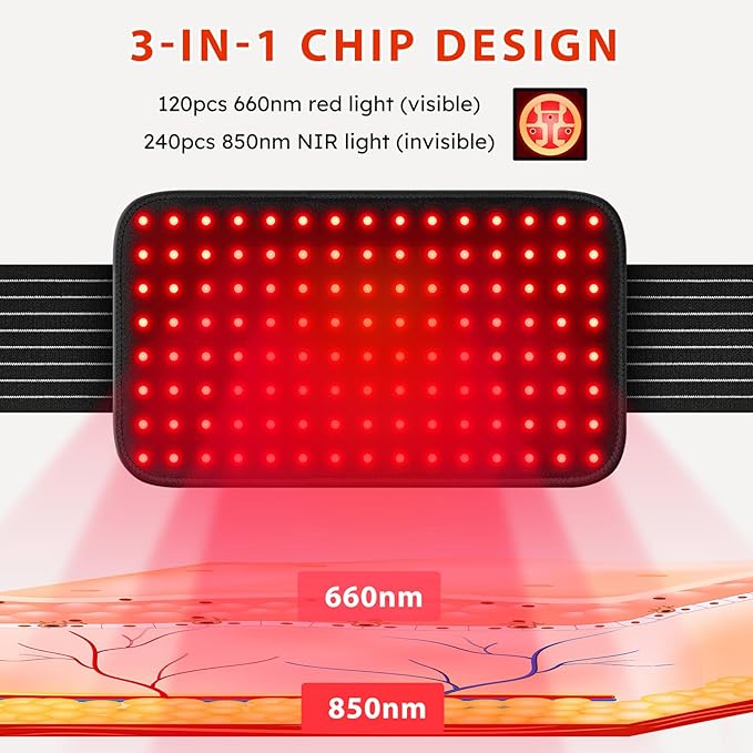 Viconor Red Light Therapy Belt Black
