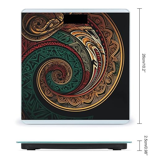 Dark Teal HD Images Digital Bathroom Scale for Body Weight Weighing Scale with Backlit LCD Display High Precision Measurements &amp Measures Weight Up to 180kg