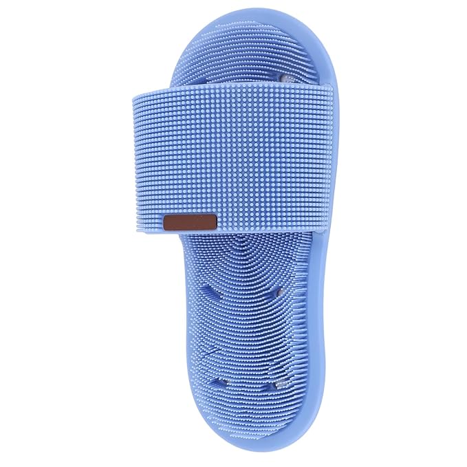 Silicone Foot Scrubber Slippers 360 Degree Shower Cleaner with Suction Cup for Feet Cleaning Shower Foot Scrubber Foot Scrubber Slippers Non Slip Shower Foot Scrubber Shower Foot