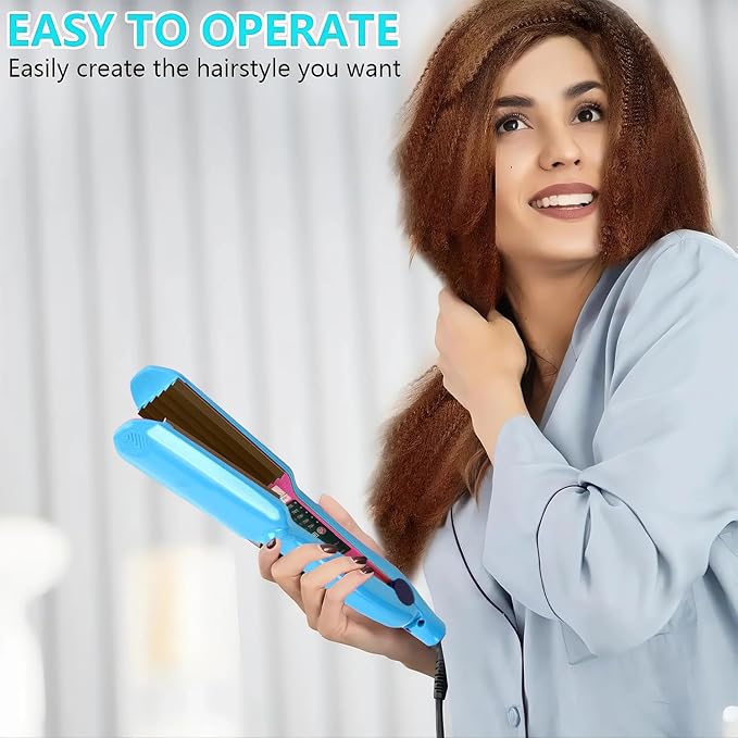 Hair Waver Crimpers for Women Crimping Tool 30s Rapid Heating Volumizing Hair Crimper Styler for Fluffy Hairstyle Corn Waves