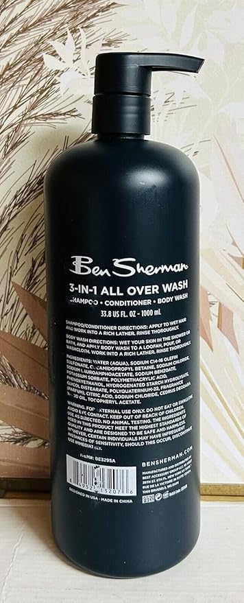 BEN SHERMAN 3-in-1 Sea Salt And Cedar All Over Wash 33.8oz includes 2oz travel size body butter
