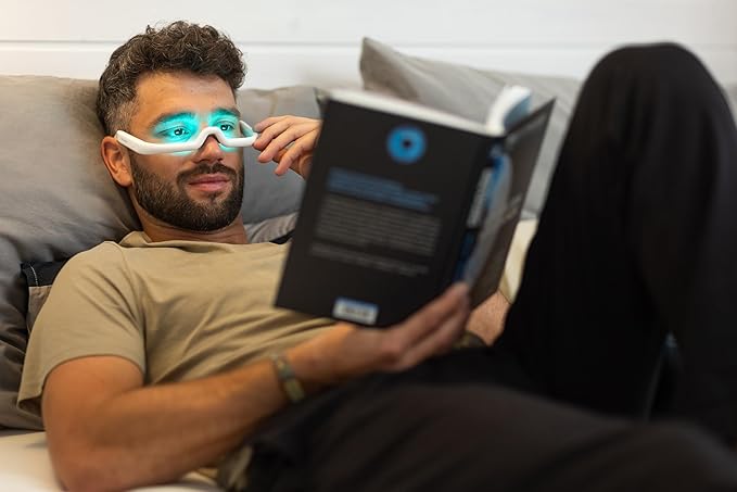 retimer 3 - Smart Light Therapy Glasses for Sleep &amp Circadian Issues - Insomnia Winter Blues Jet lag &amp Shift Work. Naturally Regulate Melatonin. AI App Integrated with Apple &amp Android He