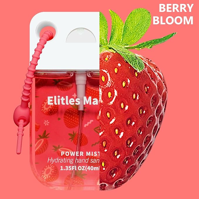 Hand Sanitizer Spray 5Pack Spray Hand Sanitizer Travel Size With Keychain Scented Power Mist Teen Girl Gifts1.35FL.OZ(WatermelonLemonStraberryCitrusOcean