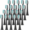 20PCS Replacement Toothbrush Head Compatible for Refills(Black)