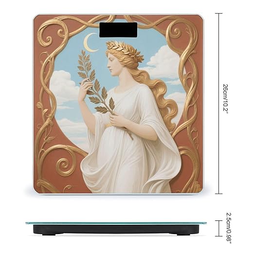 Daisy Chain Crown on Woman Scale for Body Weight Sturdy Tempered Glass Weighing Scales with LCD Display Accurate Digital Bathroom Scale Convenient Body Fat Smart Scales Easy Read