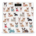 Cute Chihuahua Pug Pattern Scale for Body Weight Digital Bathroom Scale Toughened Glass High Precision Scales for Body Weight with Large LCD Backlight Display Weight Scales