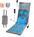 Moclever Full Body Massage Mat with Heat - 10 Motors 3 Heat Pads 9 Modes for Back &amp Leg Pain Relief - Electric Massage Pad with Lumbar Pillow