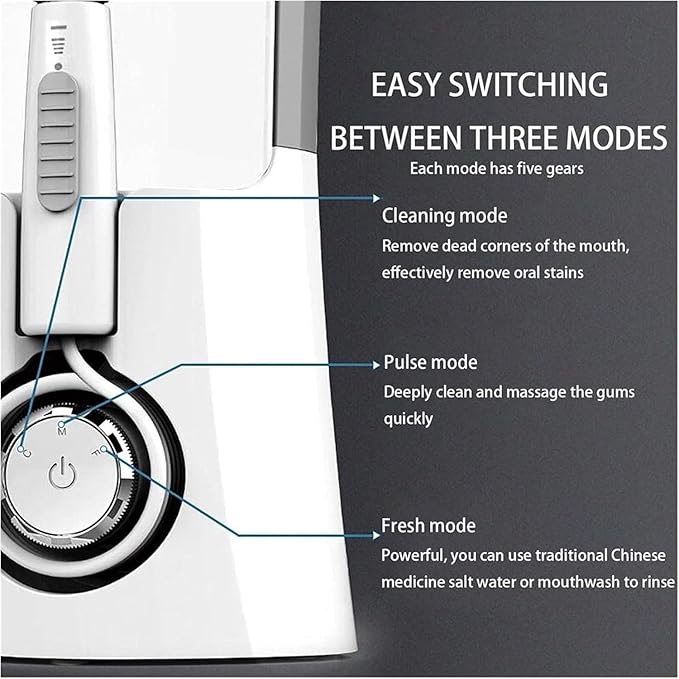 Cordless for Teeth 600ML Dental Oral Irrigator Portable and Rechargeable IPX7 Waterproof Powerful Battery Life Cleaner for Home Travel Braces and Bridges Care