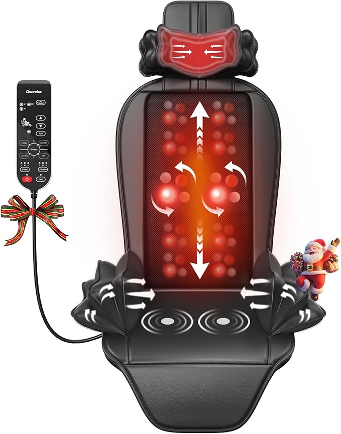 Shiatsu Massage Cushion with Heat Kneading Back Massager for Chair Massage Chair Pad for Office/Home/Family/Friends
