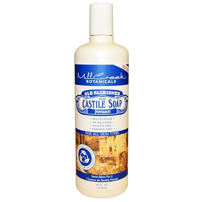 Mill Creek Old Fashioned Pure Castile Soap Peppermint 16 fl oz (473 ml) - 2pc
