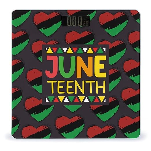 Juneteenth Smart Square Scale with Digital Display for Bathroom Scale