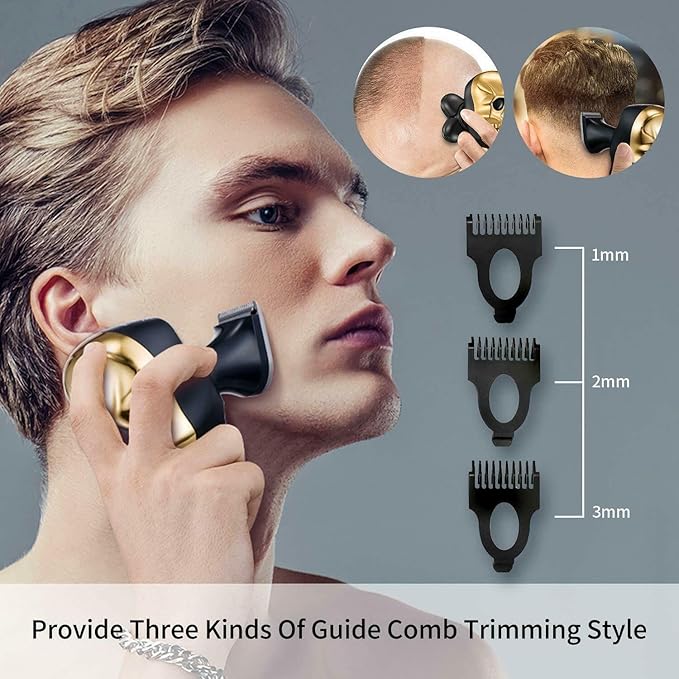 Head Shavers for Bald Men Electric Shaver 6 in 1 Bald 5d Rotary Shaver Men Professional Body Hair Trimmer