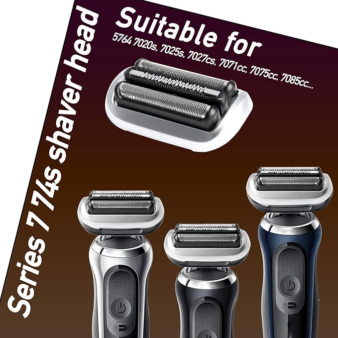 2Pcs 74S Replacement Head for Series 7 Shavers Compatible with New Generation S7 7020s 7025s 7027cs 7071cc 7075cc 7085cc etc.