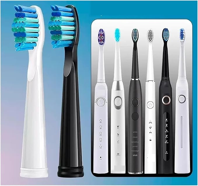 20pcs Replacement Electric Toothbrush Head Bristle Brush Compatible for Fairywill Refills FW-D1/FW-D3/FW-D7(20 PCS WT)