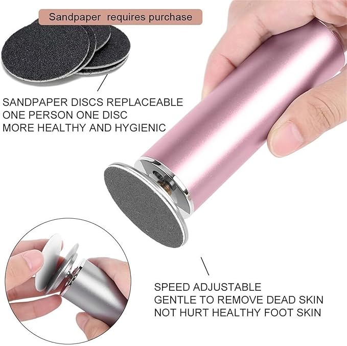 Electric Foot Callus Remover 2024 New Electric Foot Callus Remover with Speed Controller and 60pcs Sanding Discs Dermave Foot Grinde for Men Women Dead Dry Crack Skin CallusesBlack