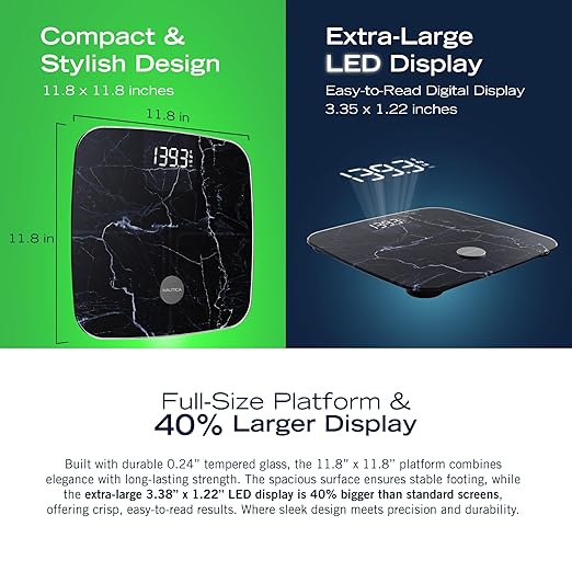 Nautica Body Tracker Digital Bathroom Scale Bluetooth-Enabled Smart Scale with BMI Body Fat Muscle Mass Tracking &amp More Syncs with Smartphone App for Body Composition Tracking 440 Lbs.
