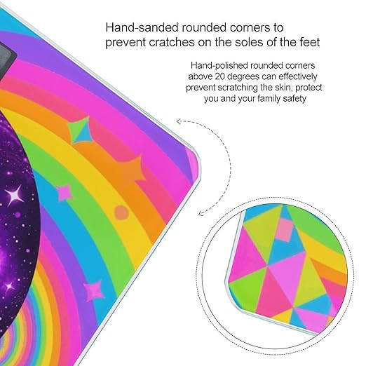 Sun and Moon Psychedelic Scale for Body Weight Sturdy Tempered Glass Weighing Scales with LCD Display Accurate Digital Bathroom Scale Convenient Body Fat Smart Scales Easy Read