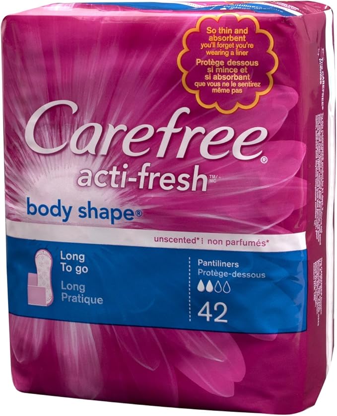 Carefree Body Shape Togo PantilinersUnscented 42 Count Long
