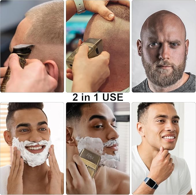 T-Blade Hair Trimmers &amp Electric Shavers for Men Foil Shaver Beard Trimmer Men's Grooming Kit with Triple Blades Cordless