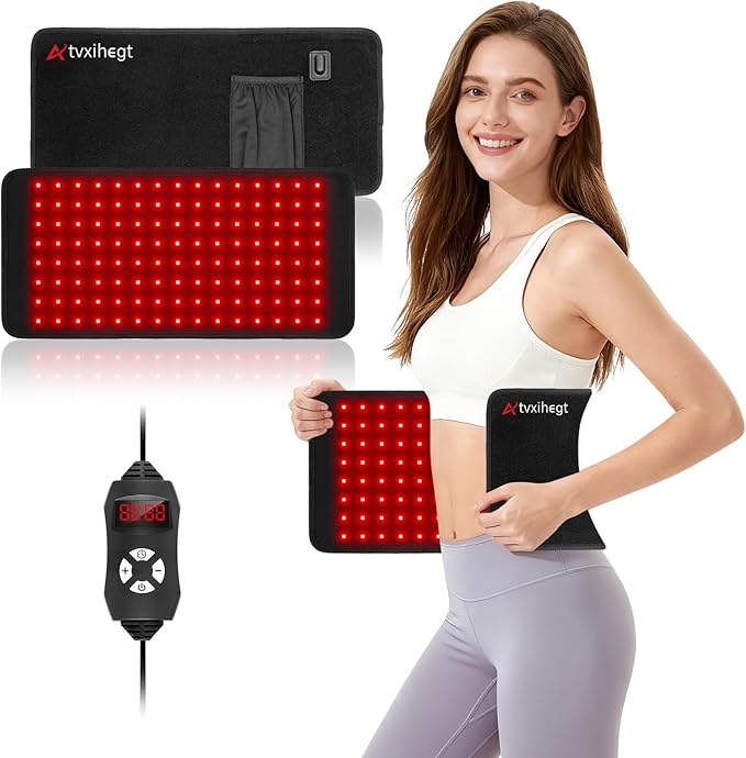Red Light Therapy Pad for Body Infrared Light Therapy Belt 16 3 in 1 LED Bead Red Light Therapy 660nm 850nm Infrared Redlight Therapy Pad for Back Shoulders Waist Stomach Knees and Muscles