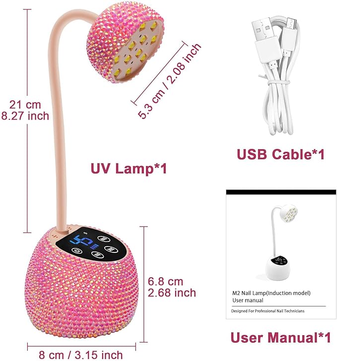 Mobile Transducer Unguis Dryer Rechargeable Battery Run Rapid Curing Light for Gel Rub and Polyacrylate Hoofs Plan Professional Rechargeable Unguis Lamp
