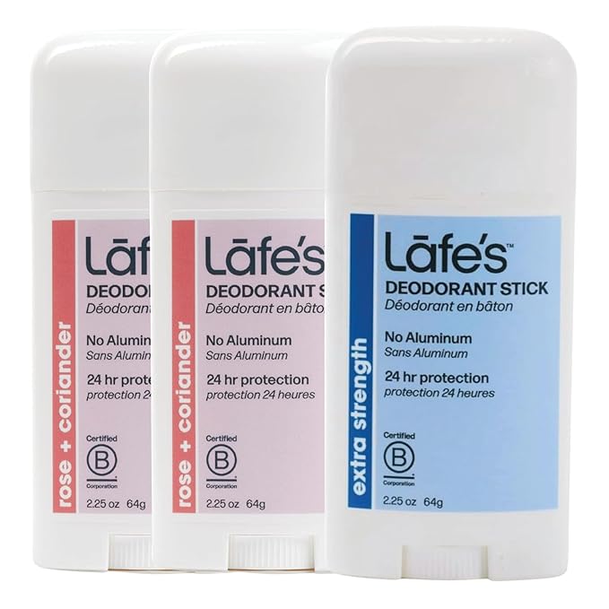 Lafe's Natural Deodorant | 2.25oz Aluminum Free Natural Deodorant Stick for Women &amp Men | Paraben Free &amp Baking Soda Free with 24-Hour Protection (Bliss/Extra Strength 2.25 Ounce (3-Pack))