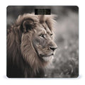 Wildlife Lion Scale for Body Weight Highly Accurate Digital Bathroom Electronic Weighing Machine for People LCD Display Large Size Tempered Glass for Safe Home Use