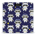 Digital Bathroom Weighing Scale Energy Saving Scale Smart Scale for Body Weight Funny Cartoon Space Raccoon Astronaut