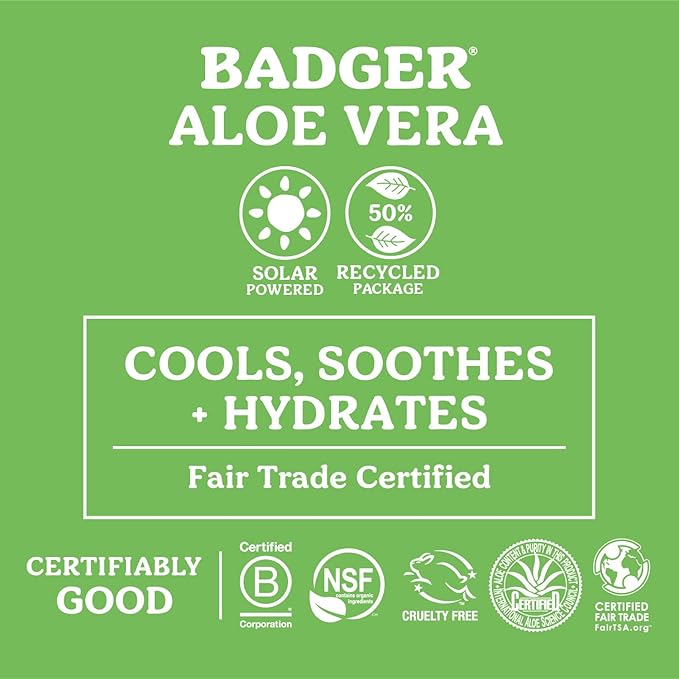 Badger SPF 50 Mineral Sunscreen and Organic Aloe Vera Gel