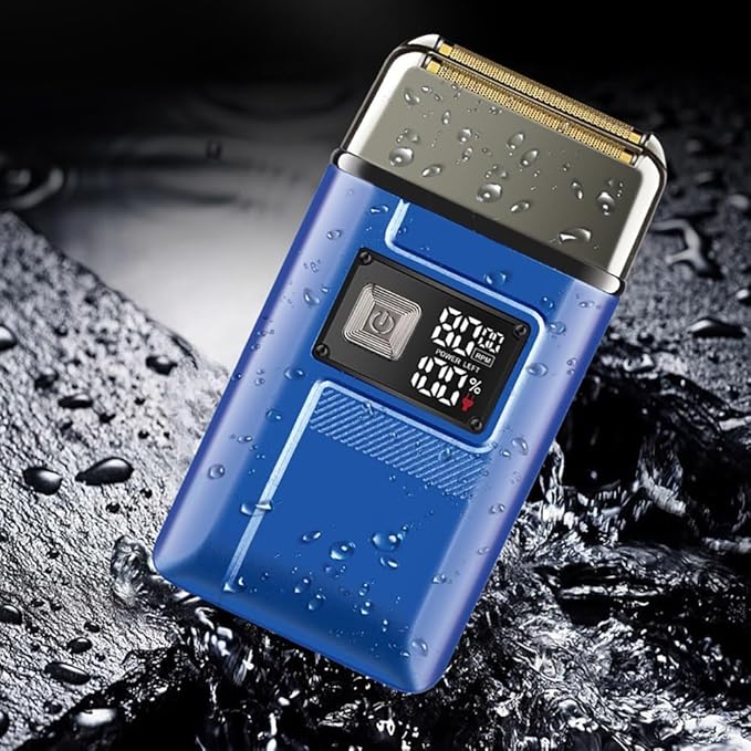 Men's Shaver Electric Barber Razor Men Double Foil Shaver Bald Head Beard Trimmer IPX6 Waterproof 8000RPM Ultra-Close Precision Shave