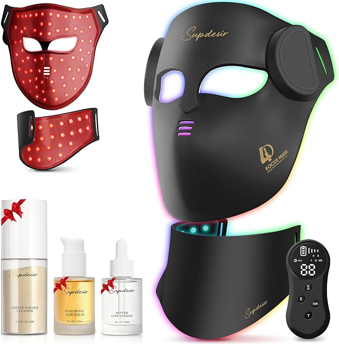 Red Light for Face and Neck 7 Colors Facial Skin Care Tool for Home Use