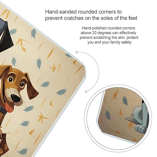 Hound Dogs Bathroom Scale Large LCD Backlight Display Digital Scale Rounded Corners Body Scales Automatic Power On/Off Bathroom Scales for Home Bedrooms