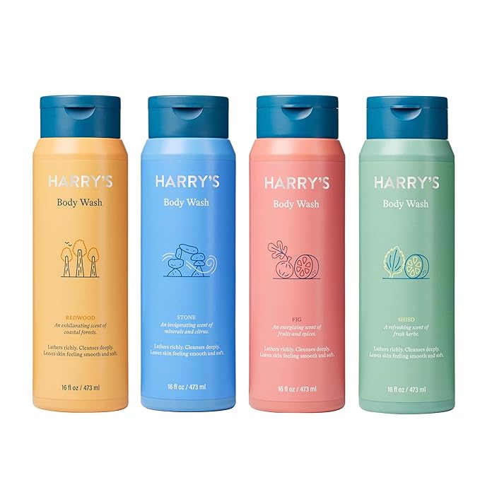 Harry's Men's Body Wash - Body Wash for Men - Variety Pack - 16 Fl oz  Pack of 4 (Packaging May Vary)
