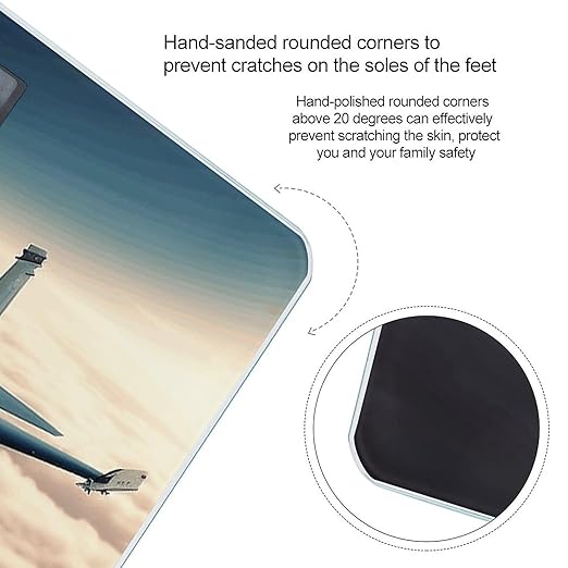 Aircraft Fighter Jets Bathroom Scale Weight Scale for Body WeightHighly Accurate Digital Weighing Machine Clear LED Display Digital Bathroom Body Scale 400lb/182kg